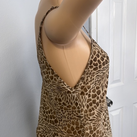 Victoria’s Secret Animal Print Cream & Brown Semi Sheer Slip Dress - Picture 5 of 9